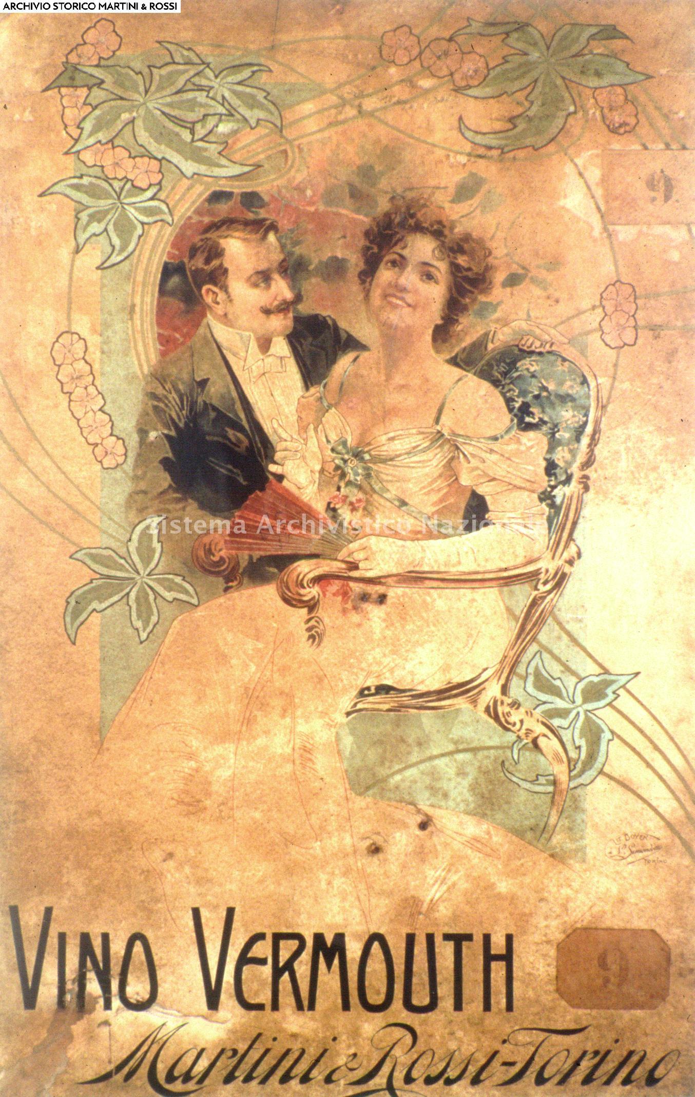   Manifesto pubblicitario del liquore vermouth prodotto dalla Martini & Rossi, stampato da Litografia Doyen di Torino, 1895 (Martini & Rossi spa, Fondo Martini & Rossi spa)
